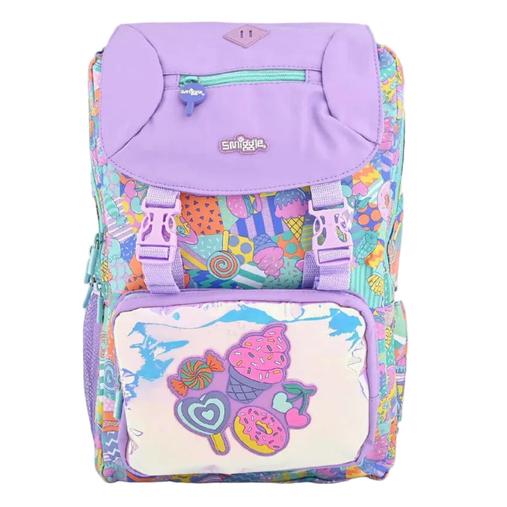 Smiggle Middle School Bag Sweet Treats Foldover Attach Backpack XL 18 inches at Zubaidas
