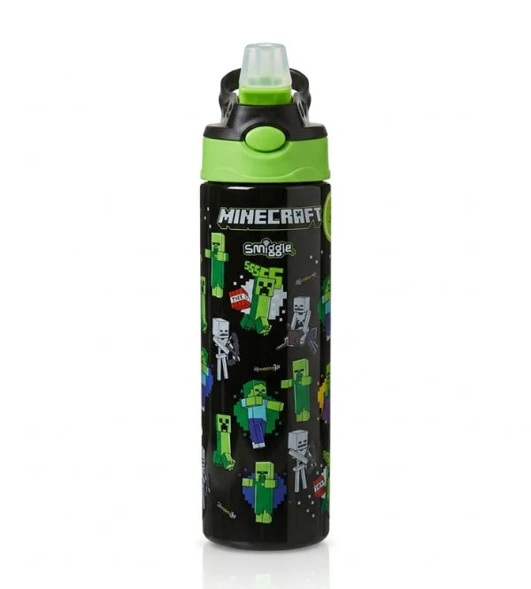 Smiggle Minecraft 520 ml Push Button Straw Insulated Metal Water Bottle at Zubaidas Online Pakistan