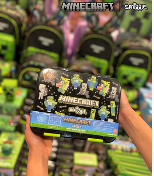 Smiggle Minecraft 4 Compartments Food Safe BPA and Phthalates Free Bento Plastic Medium 758 ml Lunch Box at Zubaidas The Largest Online Baby and Kids Store in Pakistan for over 50 years