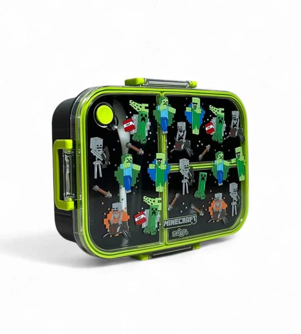 Smiggle Minecraft Trio Large BPA and Phthalates Free Bento Plastic Lunch Box 1200 ML SM254098 at Zubaidas Online Pakistan