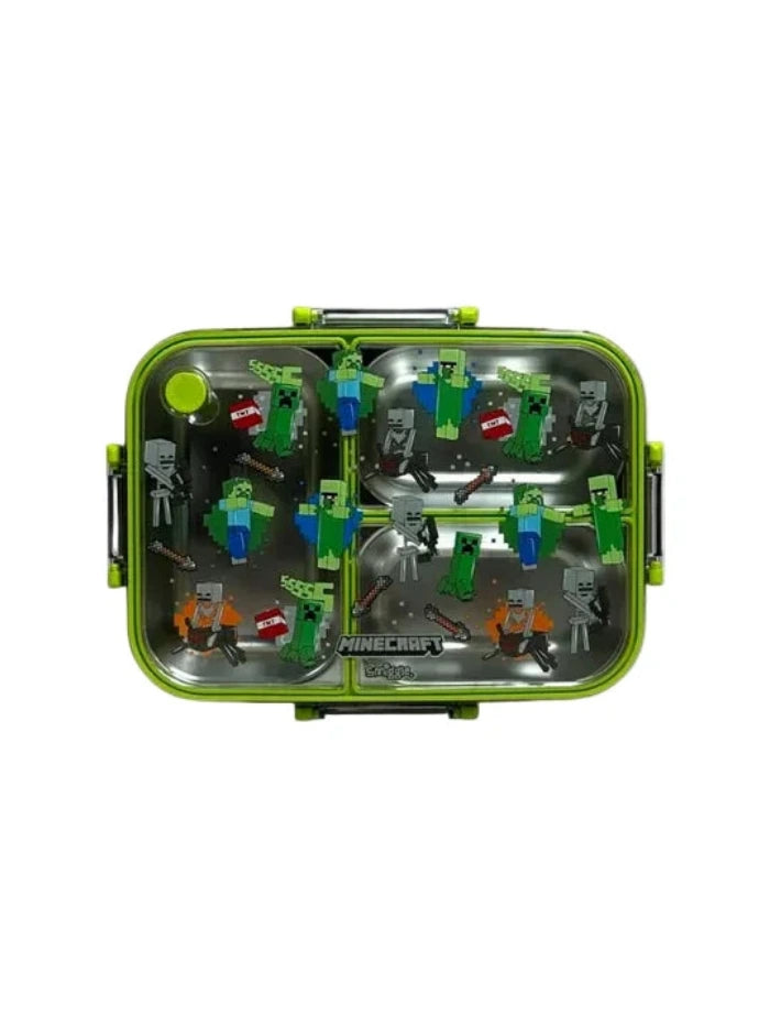 Smiggle Minecraft Trio Large Stainless Steel See Me Bento Lunch Box 750 ML SM262198 at Zubaidas
