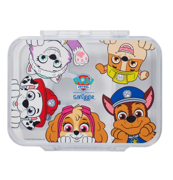 Smiggle Paw Patrol 4 Compartments Food Safe BPA and Phthalates Free Bento Plastic Medium 758 ml Lunch Box at Zubaidas