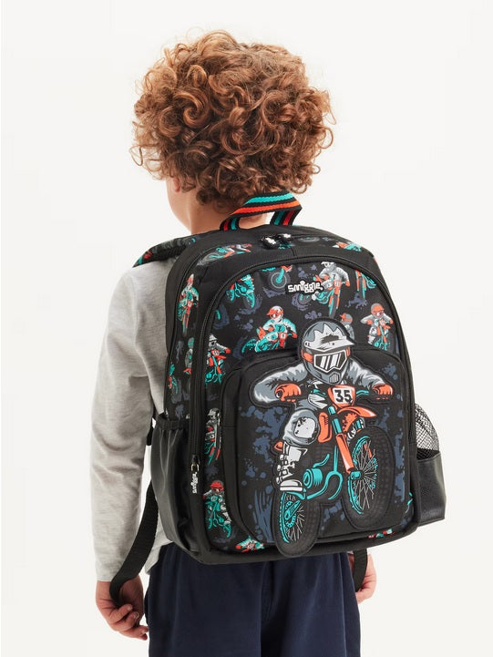 Smiggle Preschool Bag Black Adventurous Junior Character Backpack 15 inches at Zubaidas Official Pakistan