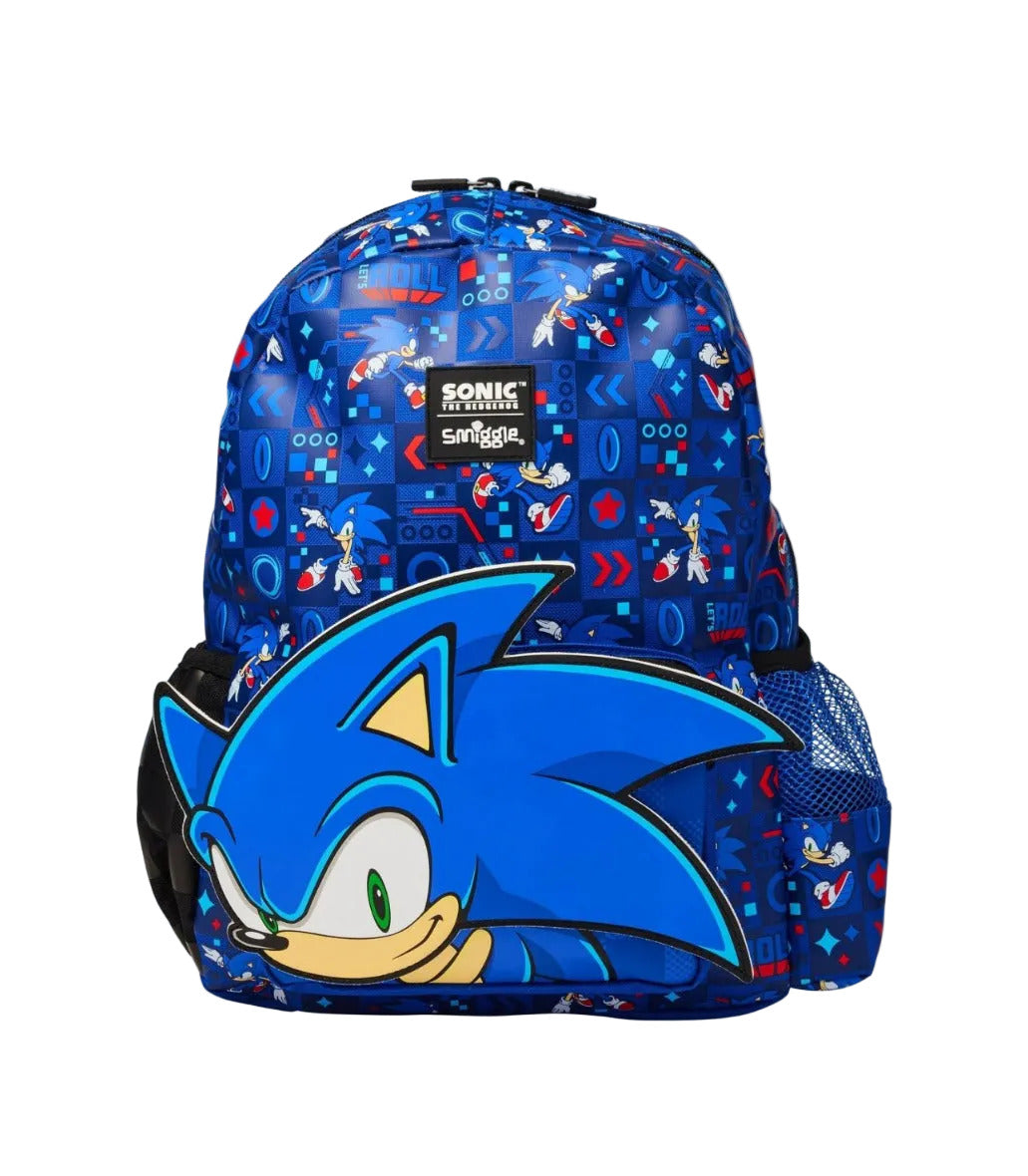 Smiggle Preschool Bag Sonic the Hedgehog Backpack 15 inches at Zubaidas