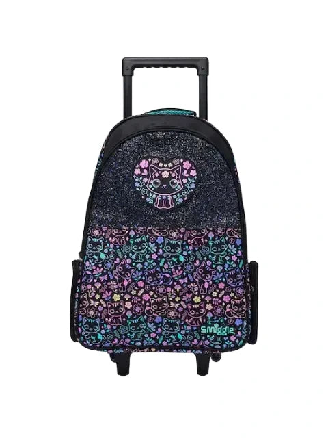 Smiggle School Bag Cat-Themed Trolley Backpack 21 inches at Zubaidas