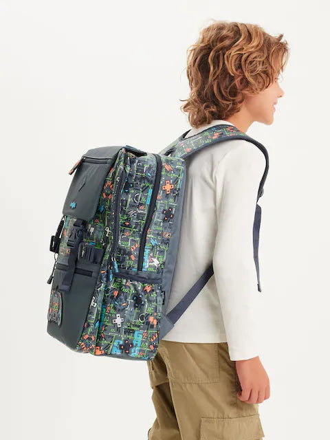 Smiggle School Bag Grey Trailblazer Foldover Attach Backpack XL 18 inches at Zubaidas Online Pakistan