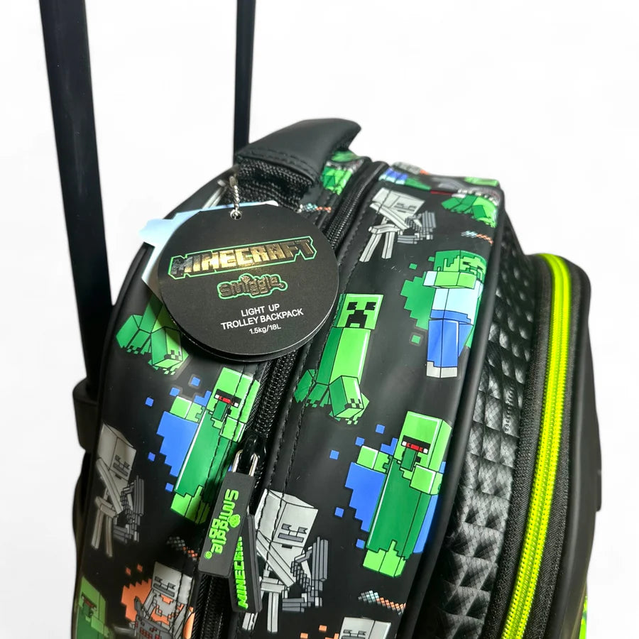 Smiggle School Bag Minecraft Trolley Backpack 21 inches at Zubaidas Best Online Baby Store in Pakistan