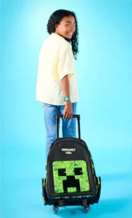 Smiggle School Bag Minecraft Trolley Backpack 21 inches at Zubaidas Most Trusted Online Kids Store in Pakistan