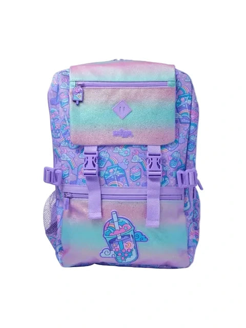Smiggle School Bag Purple Trailblazer Foldover Attach Backpack XL 18 inches at Zubaidas