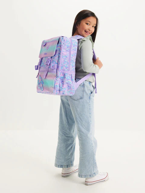Smiggle School Bag Purple Trailblazer Foldover Attach Backpack XL 18 inches at Zubaidas Official Pakistan