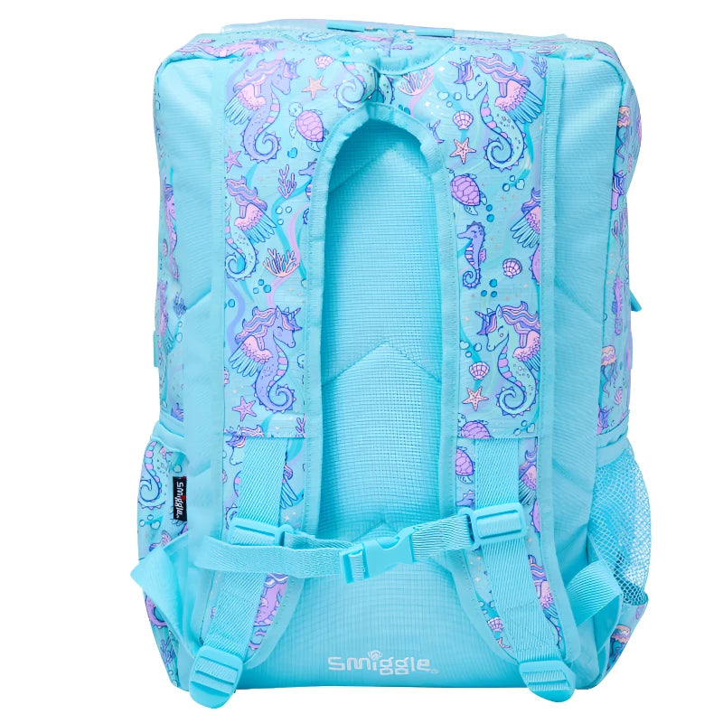 Smiggle School Bag Sky Blue Trailblazer Foldover Attach Backpack XL 18 inches at Zubaidas Best Online Baby Store in Pakistan