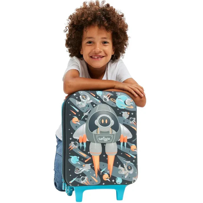 Smiggle School Bag Space Astronaut Junior Hardtop Fiber Trolley Bag 16 inches at Zubaidas Online Pakistan