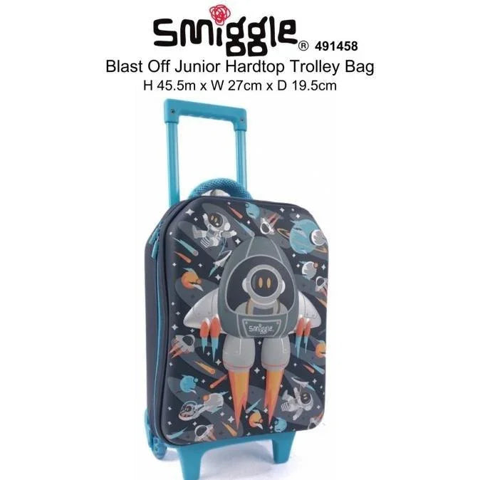 Smiggle School Bag Space Astronaut Junior Hardtop Fiber Trolley Bag 16 inches at Zubaidas Best Online Baby and Kids Store in Pakistan