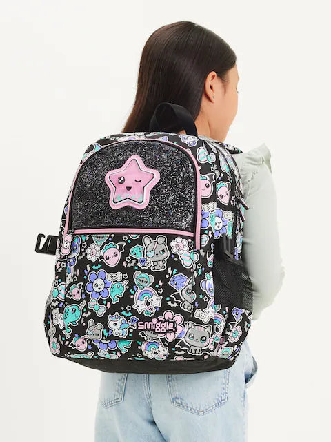 Smiggle School Bag Trailblazer Classic Attach Glittery Star Backpack Large 17 inches at Zubaidas Official Pakistan