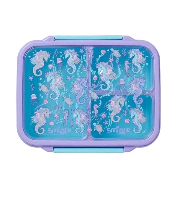 Smiggle Seahorse Unicorn Trio Bento Large Plastic Lunch Box 750 ML at Zubaidas