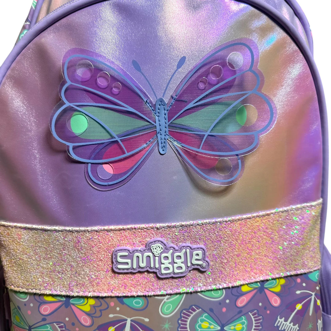 Smiggle Senior School Bag Butterfly Trolley Backpack 21 inches at Zubaidas Best Online Baby and Kids Store in Pakistan for over 50 years