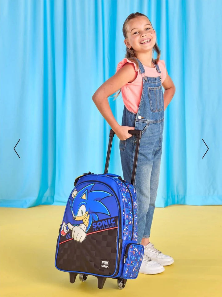 Smiggle Senior School Bag Sonic The Hedgehog Trolley Backpack 21 inches at Zubaidas Online Pakistan