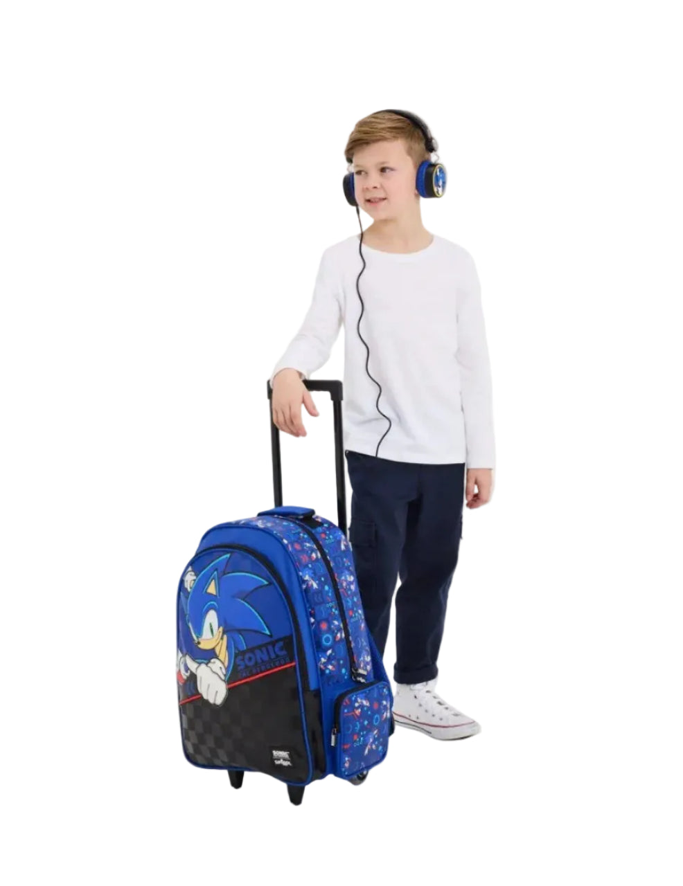 Smiggle Senior School Bag Sonic The Hedgehog Trolley Backpack 21 inches at Zubaidas Official Pakistan