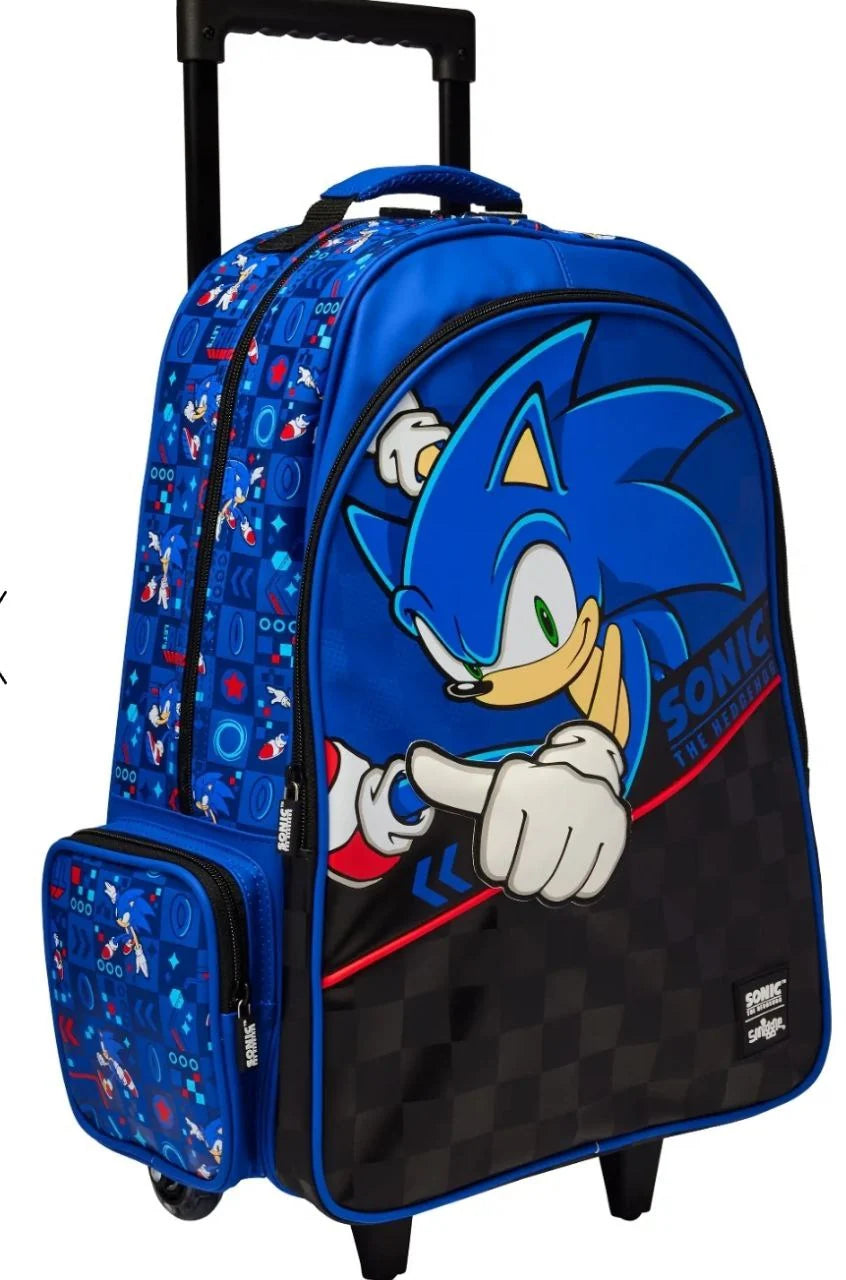 Smiggle Senior School Bag Sonic The Hedgehog Trolley Backpack 21 inches at Zubaidas Best Online School Supplies Store in Pakistan for over 50 years