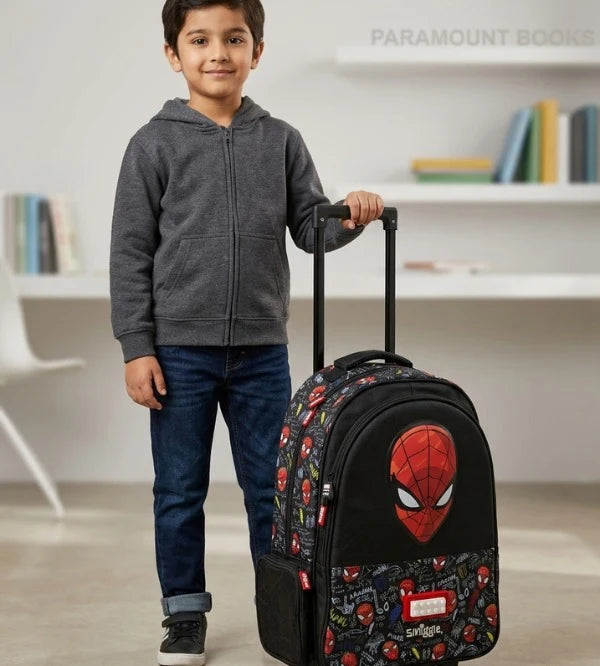 Smiggle Senior School Bag Spiderman Trolley Backpack 21 inches at Zubaidas Official Pakistan