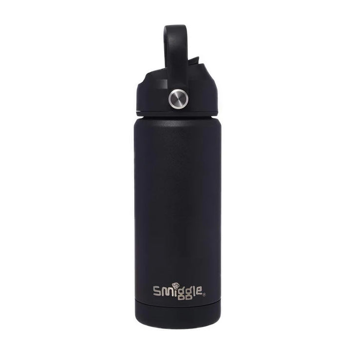 Smiggle Solid Black 1000ml Straw Insulated Stainless Steel Water Bottle SM1000 at Zubaidas The Biggest Online Baby and Kids Store in Pakistan for over 50 years