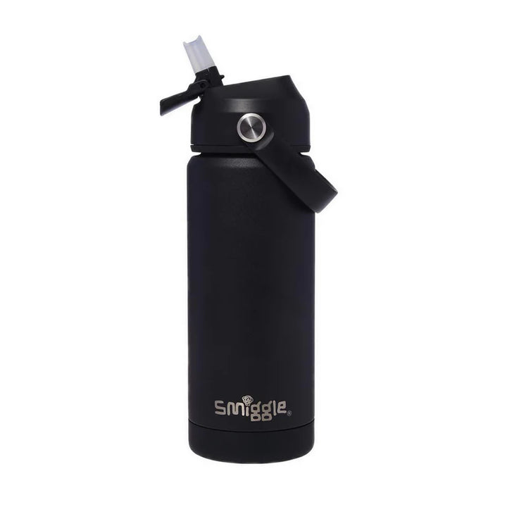 Smiggle Solid Black 1000ml Straw Insulated Stainless Steel Water Bottle SM1000 at Zubaidas The Largest Online Baby and Kids Store in Pakistan for over 50 years