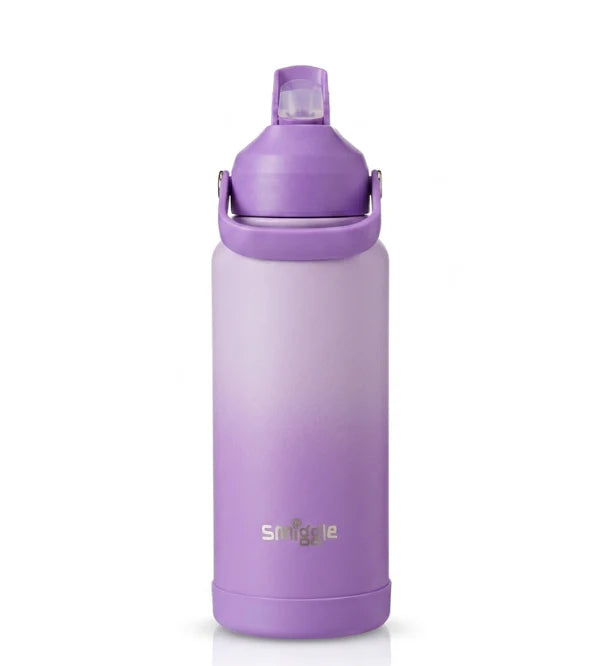 Smiggle Solid Purple 1000ml Straw Insulated Stainless Steel Water Bottle SM1000 at Zubaidas Online Pakistan