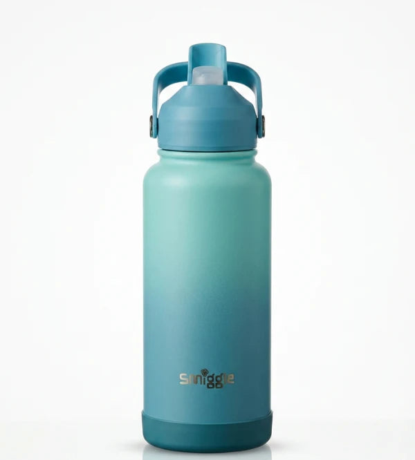 Smiggle Solid Teal 1000ml Straw Insulated Stainless Steel Water Bottle SM1000 at Zubaidas Online Pakistan