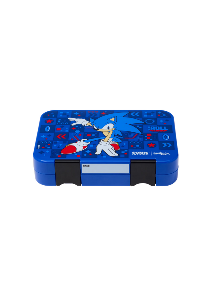 Smiggle Sonic The Hedgehog 4 Compartments Food Safe BPA and Phthalates Free Bento Plastic Medium Lunch Box at Zubaidas Online Pakistan