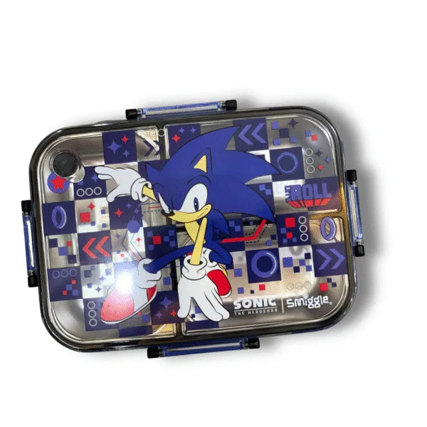 Smiggle Sonic the Hedgehog Trio Large Stainless Steel See Me Bento Lunch Box 750 ML SM262198 at Zubaidas Best Online Baby and Kids Store in Pakistan for over 50 years