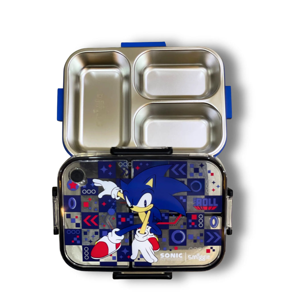 Smiggle Sonic the Hedgehog Trio Large Stainless Steel See Me Bento Lunch Box 750 ML SM262198 at Zubaidas Online Pakistan