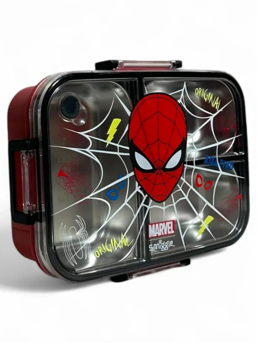Smiggle Spiderman Trio Large Stainless Steel See Me Bento Lunch Box 750 ML SM262198 at Zubaidas Best Online Baby and Kids Store in Pakistan for over 50 years