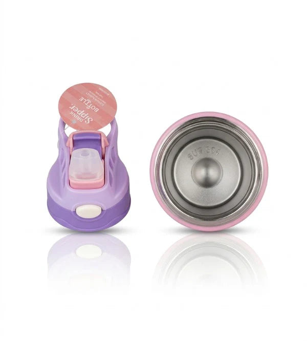 Smiggle Unicorn 520 ml Push Button Straw Insulated Metal Water Bottle  at Zubaidas Best Online Baby and Kids Store in Pakistan for over 50 years