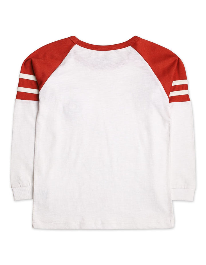 T Shirts For Boys Bambies Relgan Football Striped Rust at Zubaidas Official Pakistan