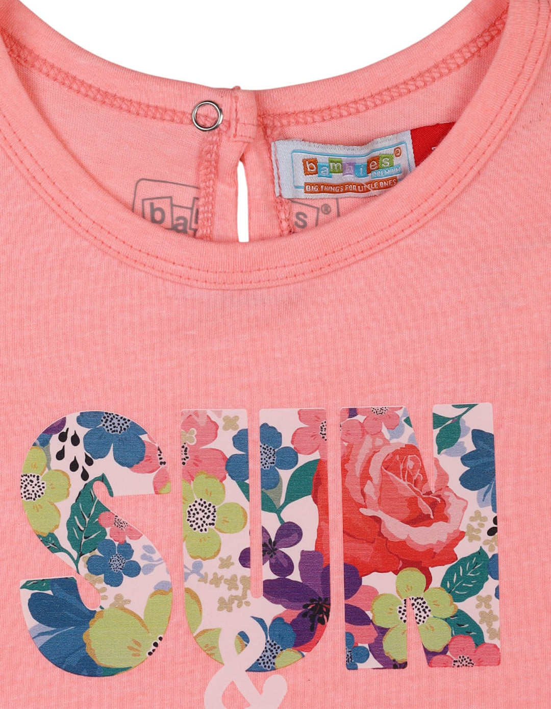 Toddler Girls Winter Stylish Tops Bambies Sun and Fun Time Light Peach at Zubaidas Pakistan.