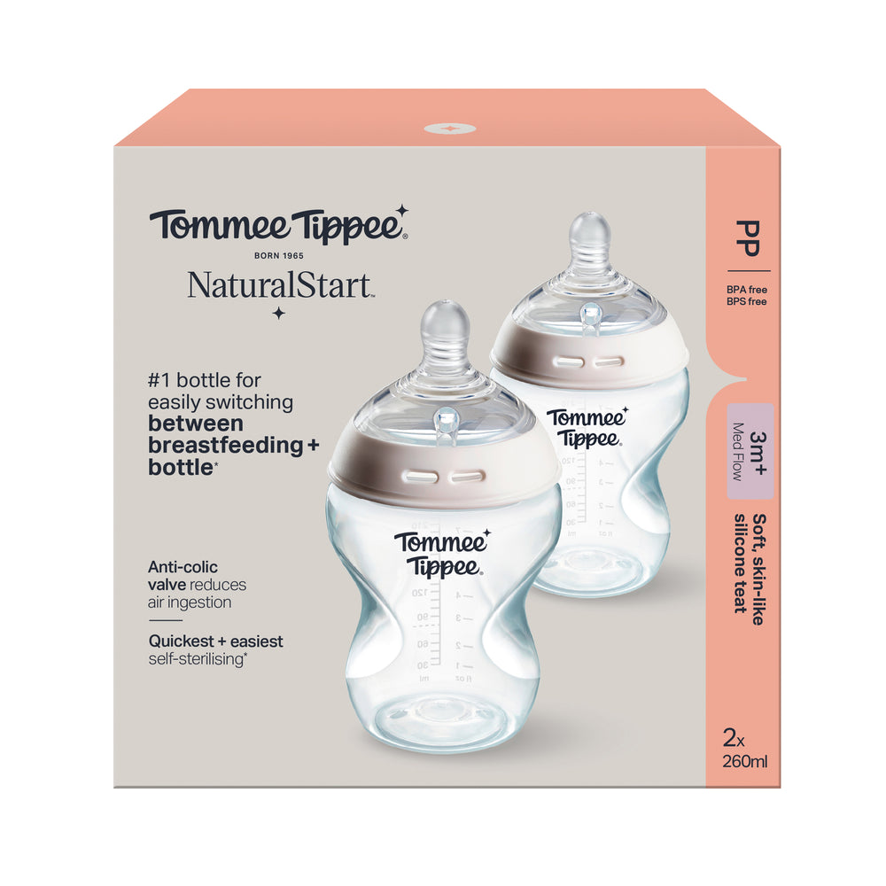 Tommee Tippee Natural Start Baby Bottles PK-2 260ML TT 427012 at Zubaidas Pakistan