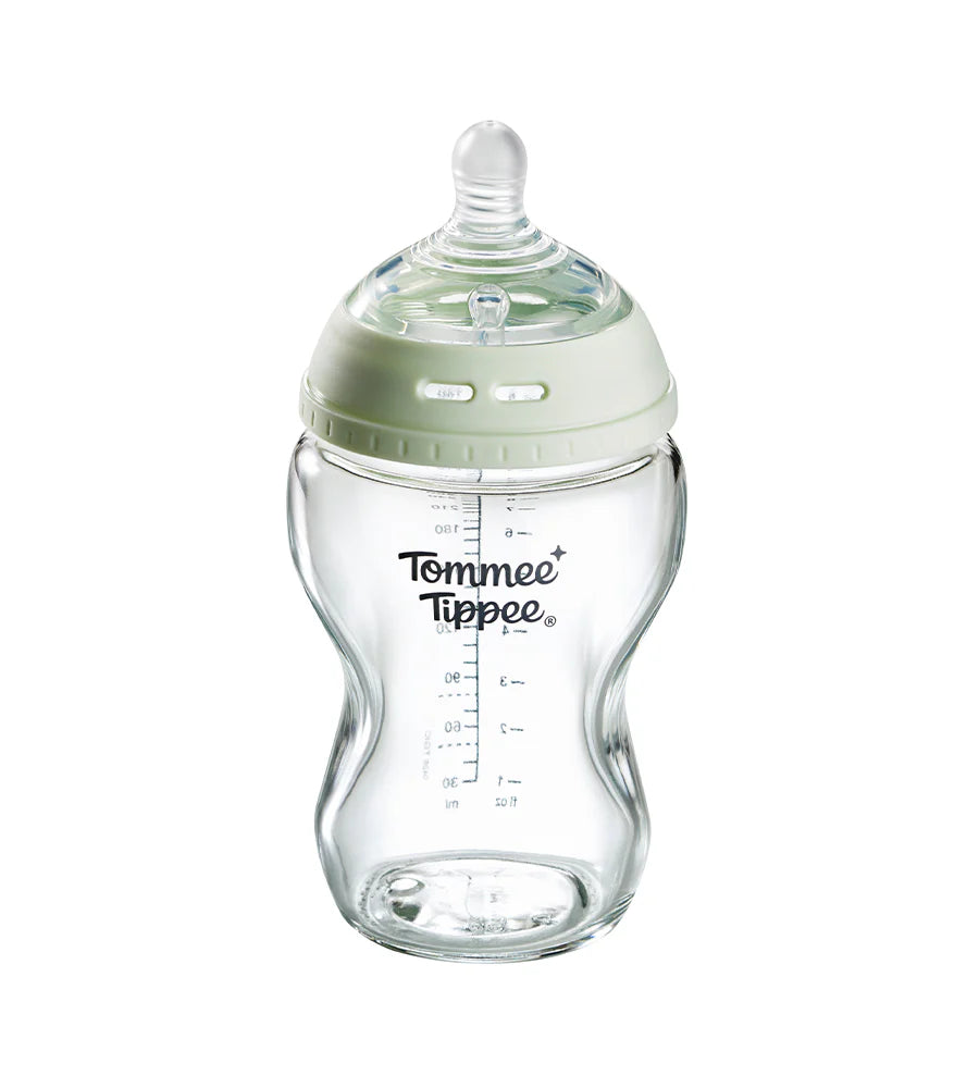 Tommee Tippee Natural Start Glass Feeding Bottle 250ML TT 427028 at Zubaidas