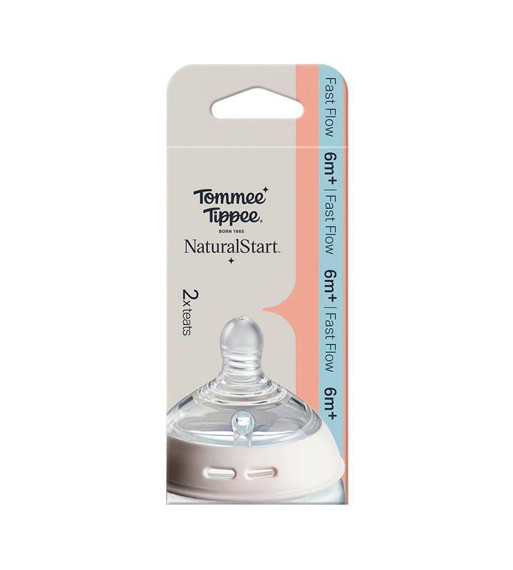 Tommee Tippee Natural Start Fast Flow Teats PK-2 TT 427032 at Zubaidas Pakistan