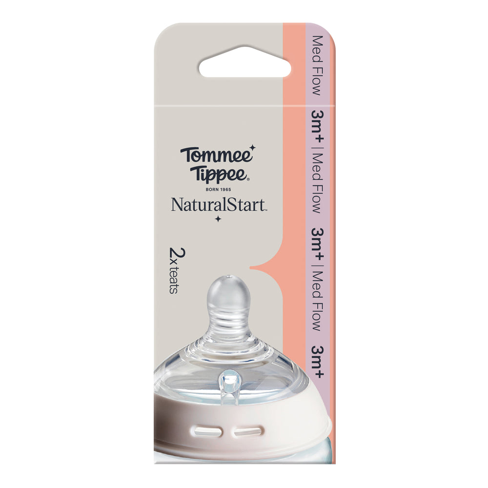 Tommee Tippee Natural Start Medium Flow Teats PK-2 TT 427031 at Zubaidas Pakistan