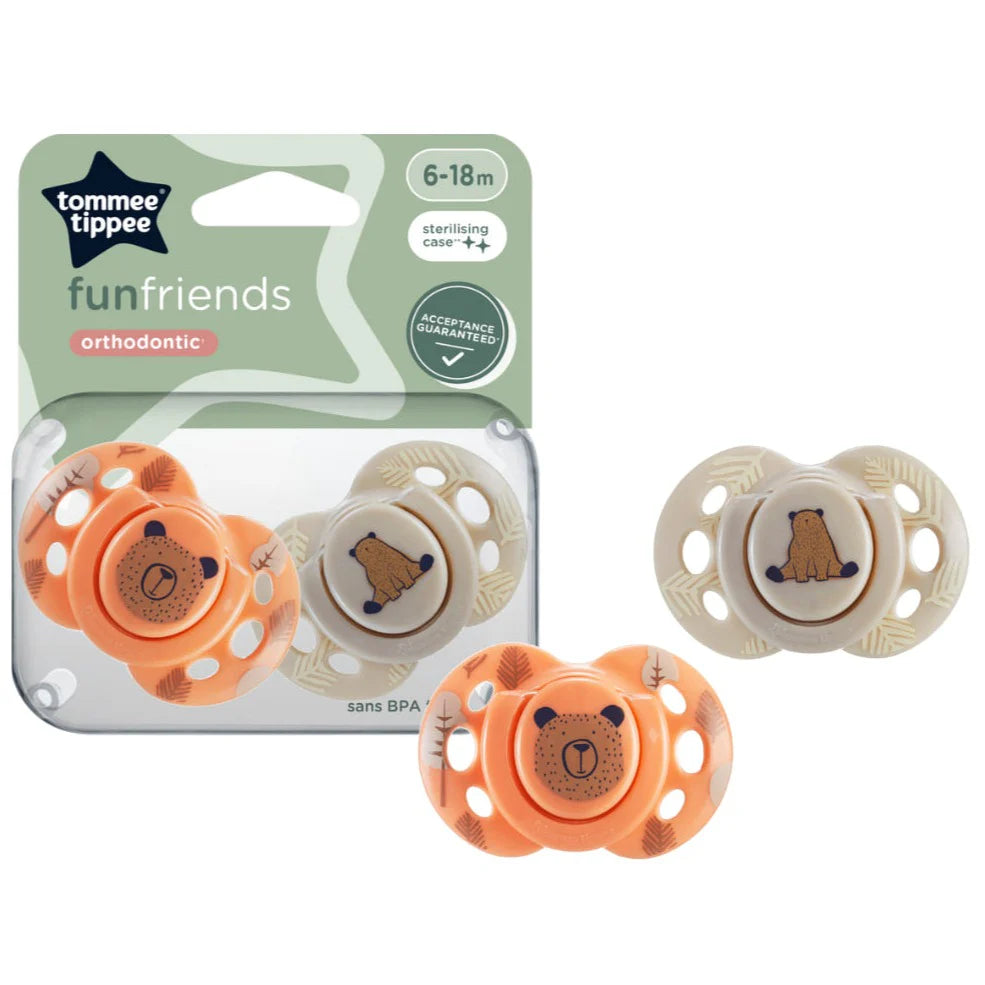 Tommee Tippee 6-18 M Closer to Nature Orthodontic Soothers Pack Of 2 TT 433358 at Zubaidas Official™ Pakistan
