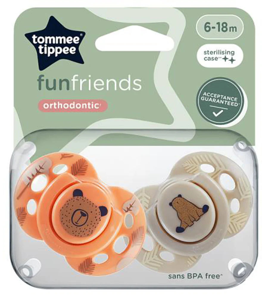 Tommee Tippee 6-18 M Closer to Nature Orthodontic Soothers Pack Of 2 TT 433358 at Zubaidas Official™ Pakistan