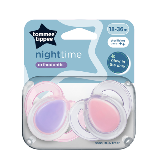 Tommee Tippee Baby Night Time Soother Pack of 2 TT 433400 at Zubaidas Official™ Pakistan
