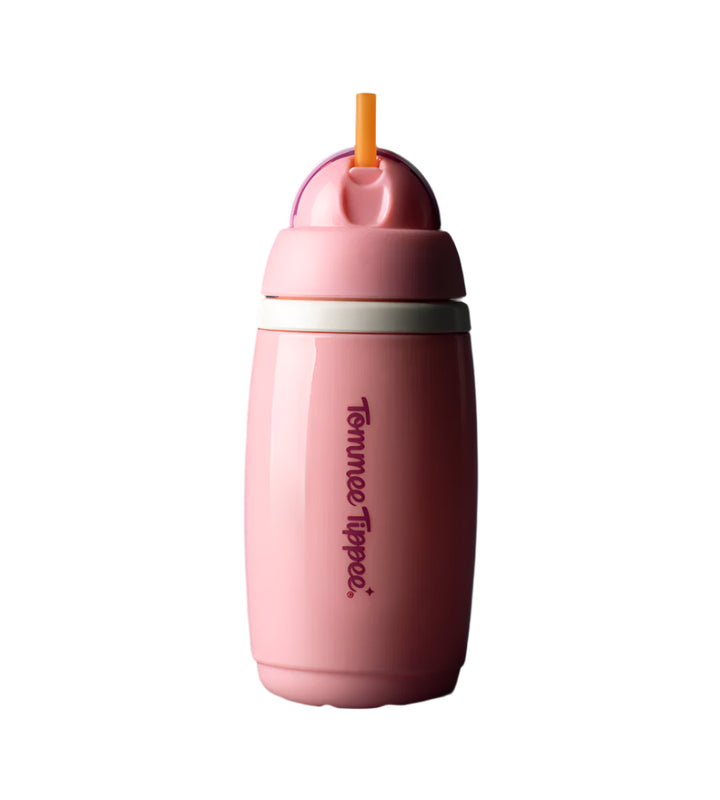 Tommee Tippee Insulated Sporty Spout & Straw Cup 12M+ 266ml - Pink - 448017 at Zubaidas Official™