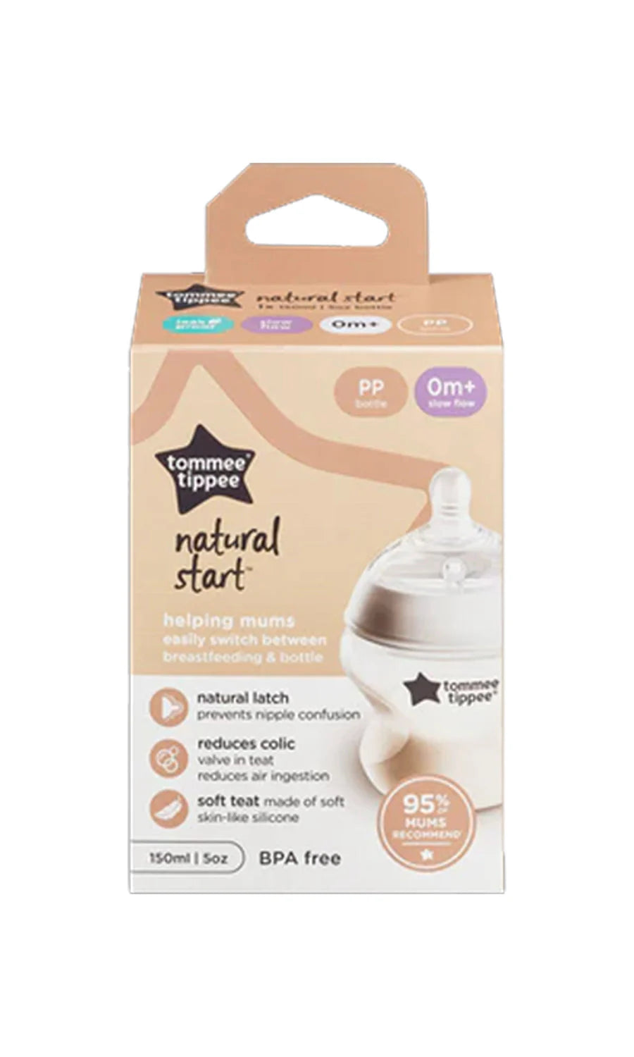 Tommee Tippee Natural Start 150ml Bottle with Slow Flow Teat TT 423901 at Zubaidas Official™ Pakistan