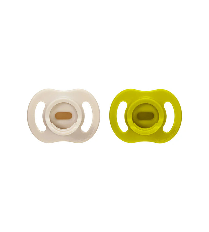 Ultra Light Soother Tommee Tippee PK-2 6-18M - Beige/Green - 433595 at Zubaidas