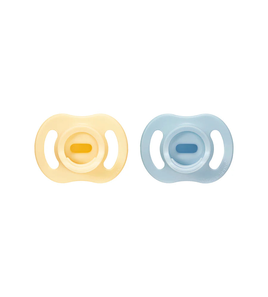 Ultra Light Soothers Tommee Tippee 0-6M PK-2 - Yellow/Blue - 433594 at Zubaidas