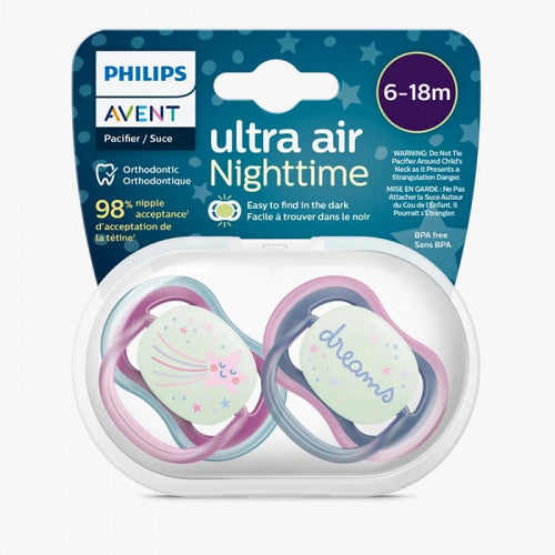 Ultra Air Pacifier Night Time 6-18M Philips AVENT® SCF376/14 at Zubaidas® - Pakistan’s No. 1 and the most trusted baby and kids store for over 50 years. Shop Online. Nationwide Delivery. Best Prices.