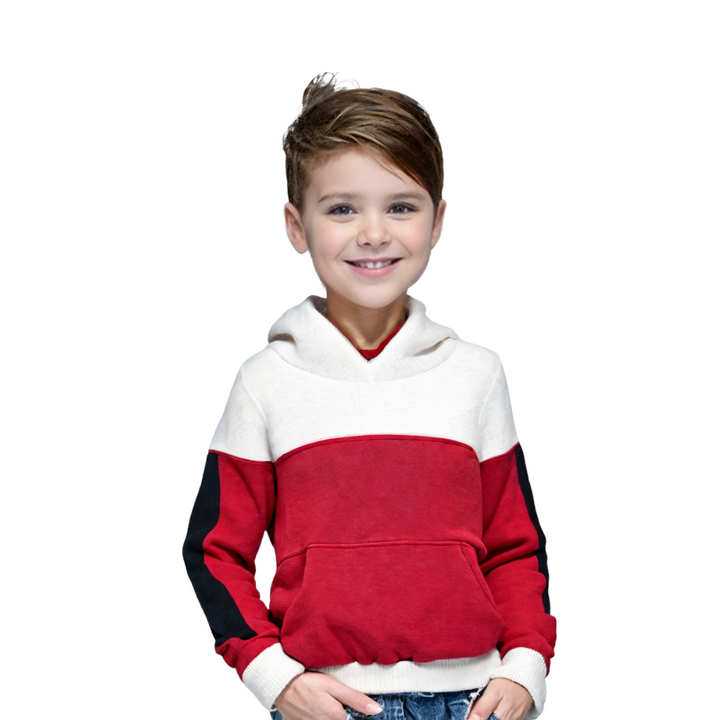 Zubaida's Hoodie Contrast Maroon Toddler Boys