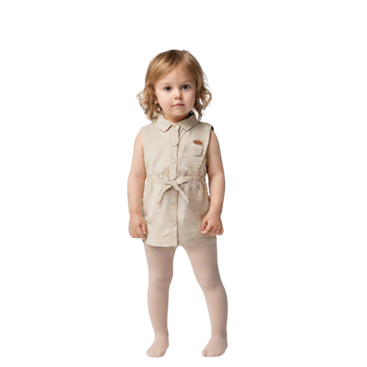 Zubaida's Dress Long Twill Beige for Girls