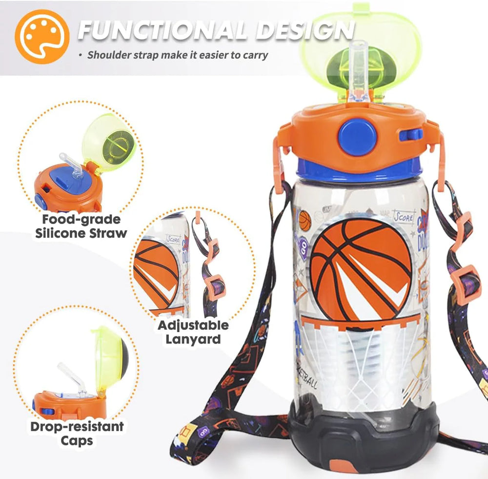 VEST Basketball BPA Free Straw Water Bottle 650 ML U2051 at Zubaidas Official Pakistan